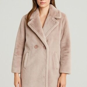 Faux‎ Fur Coat Rose pink size medium